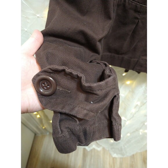 CATO WOMANS XL DARK BROWN SOFT 2 BUTTON JEAN JACKET BLAZER STYLE ACADEMIA CHIC - Picture 3 of 12
